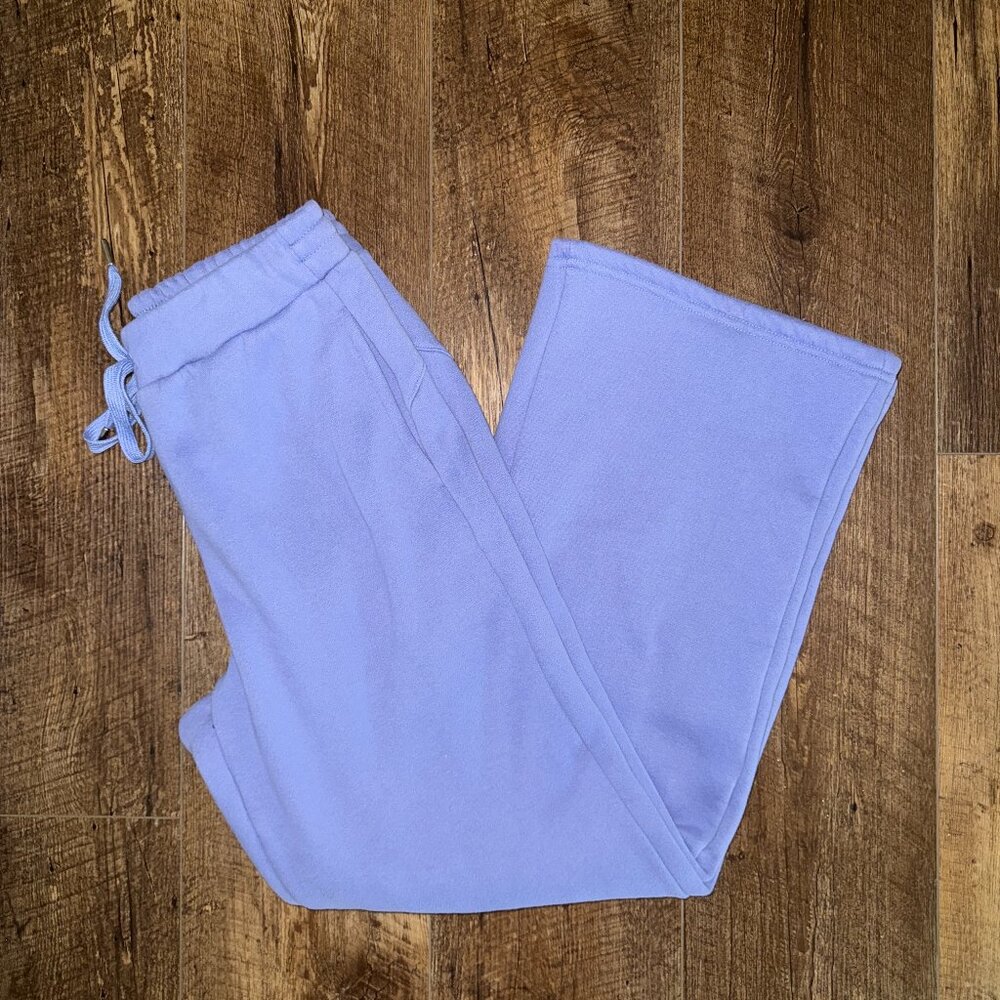 DD Design Luxe Fleece Wide Leg Pants Periwinkle NWOT Size Small Petite